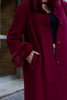 Stunning Vintage Mohair wool coat with faux fur trim (L)