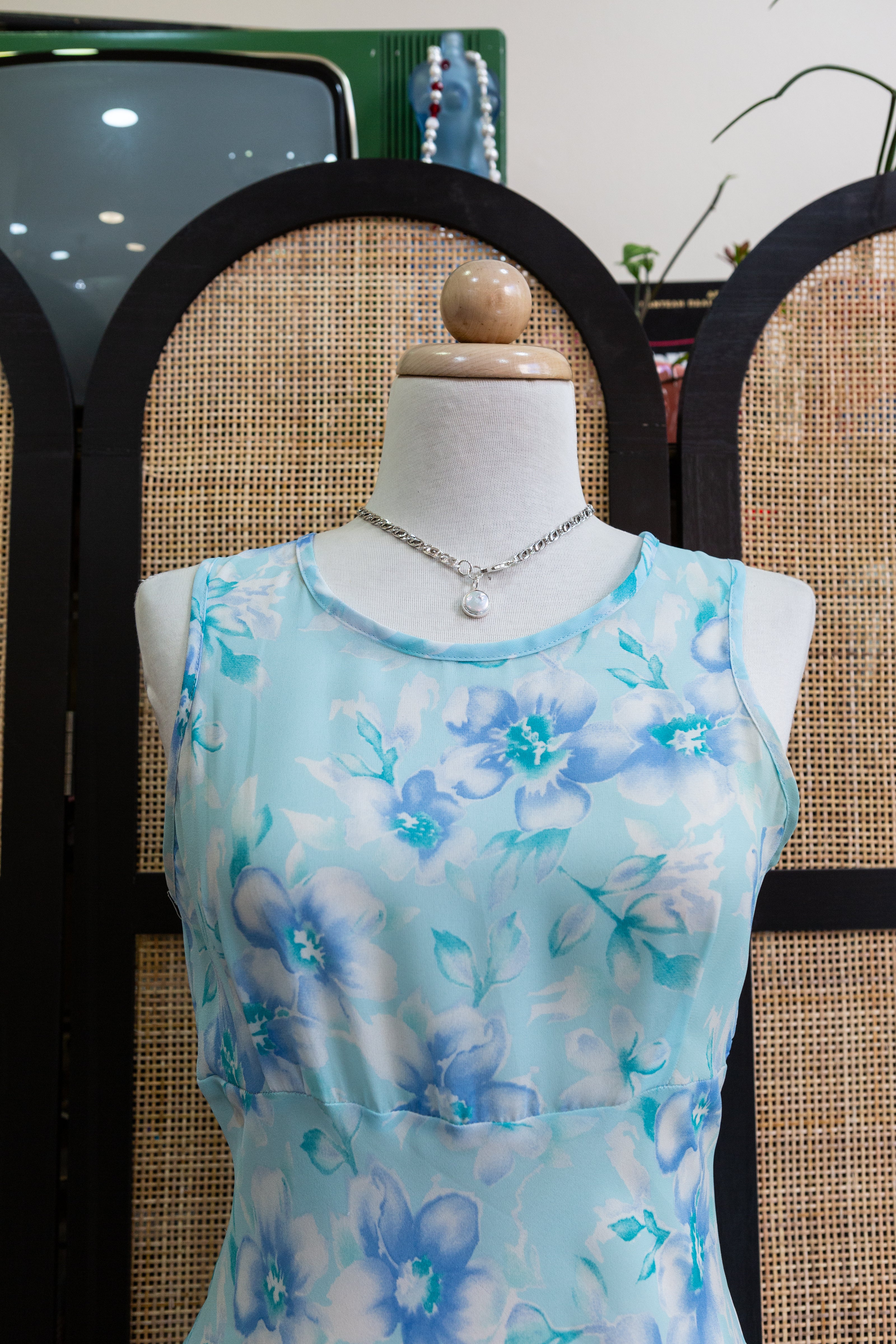 Vintage Miss Shop sheer maxi dress