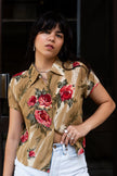 Vintage 90s Rose Print shirt