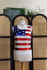 Hot American flag sequin top