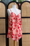 Super hot floral mesh semi see-through slip dress