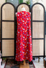 Maxi red floral dress