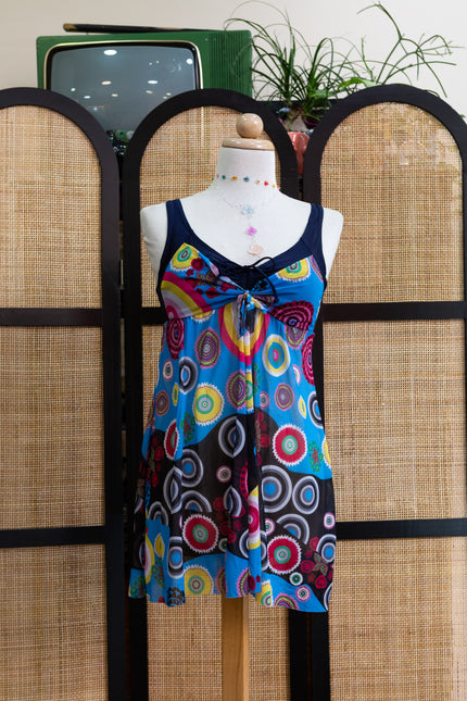 Super cute funky patterned dress (semi see-through)