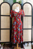 Beautiful red floral button up dress