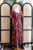 Beautiful red floral button up dress
