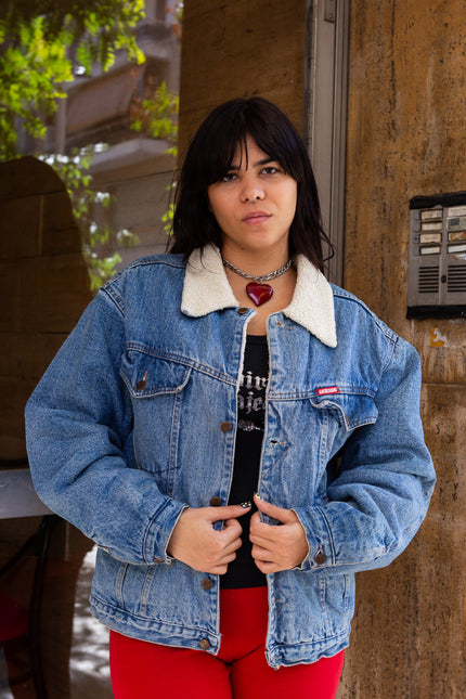 Vintage Americanino sherpa denim jacket