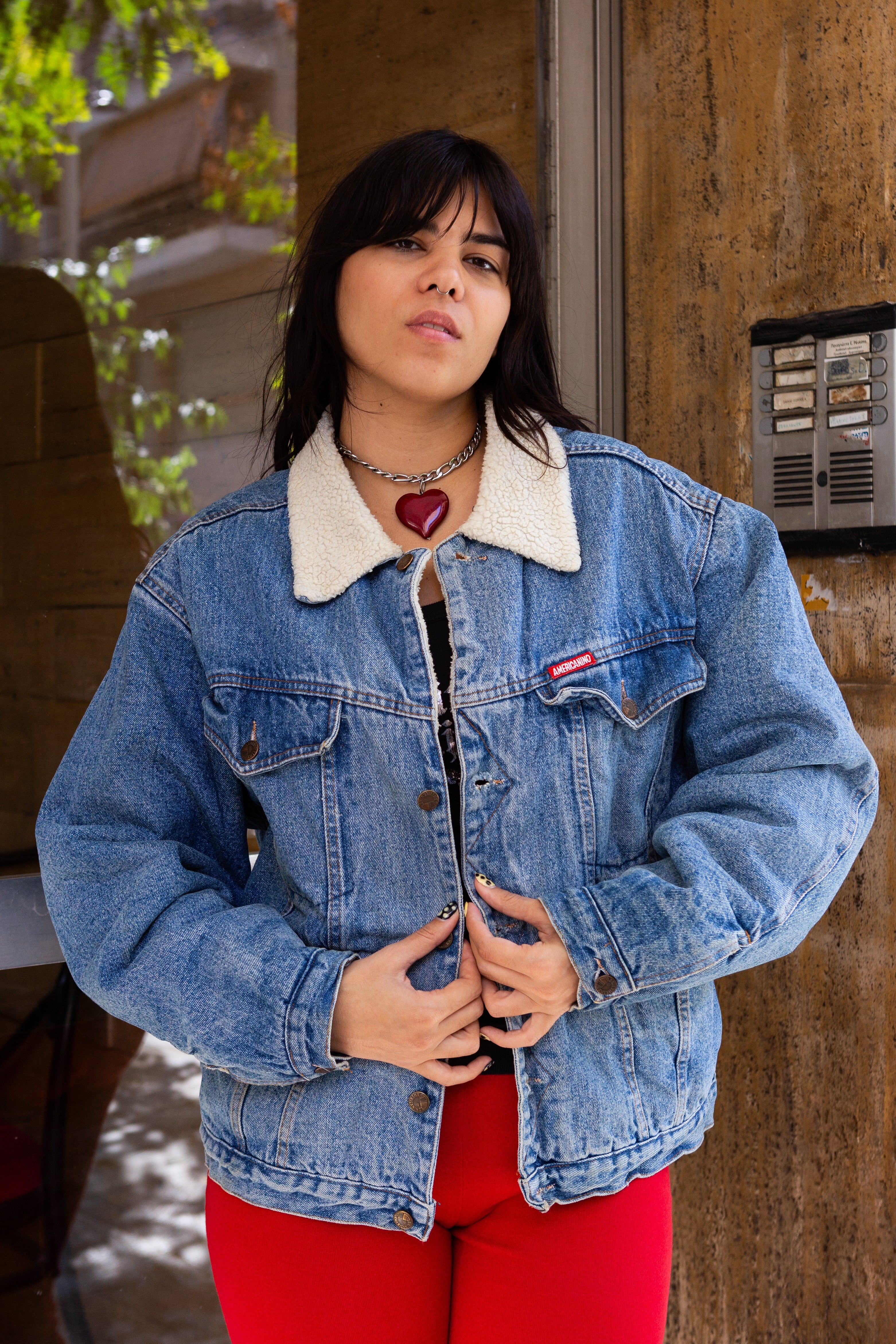 Vintage Americanino sherpa denim jacket