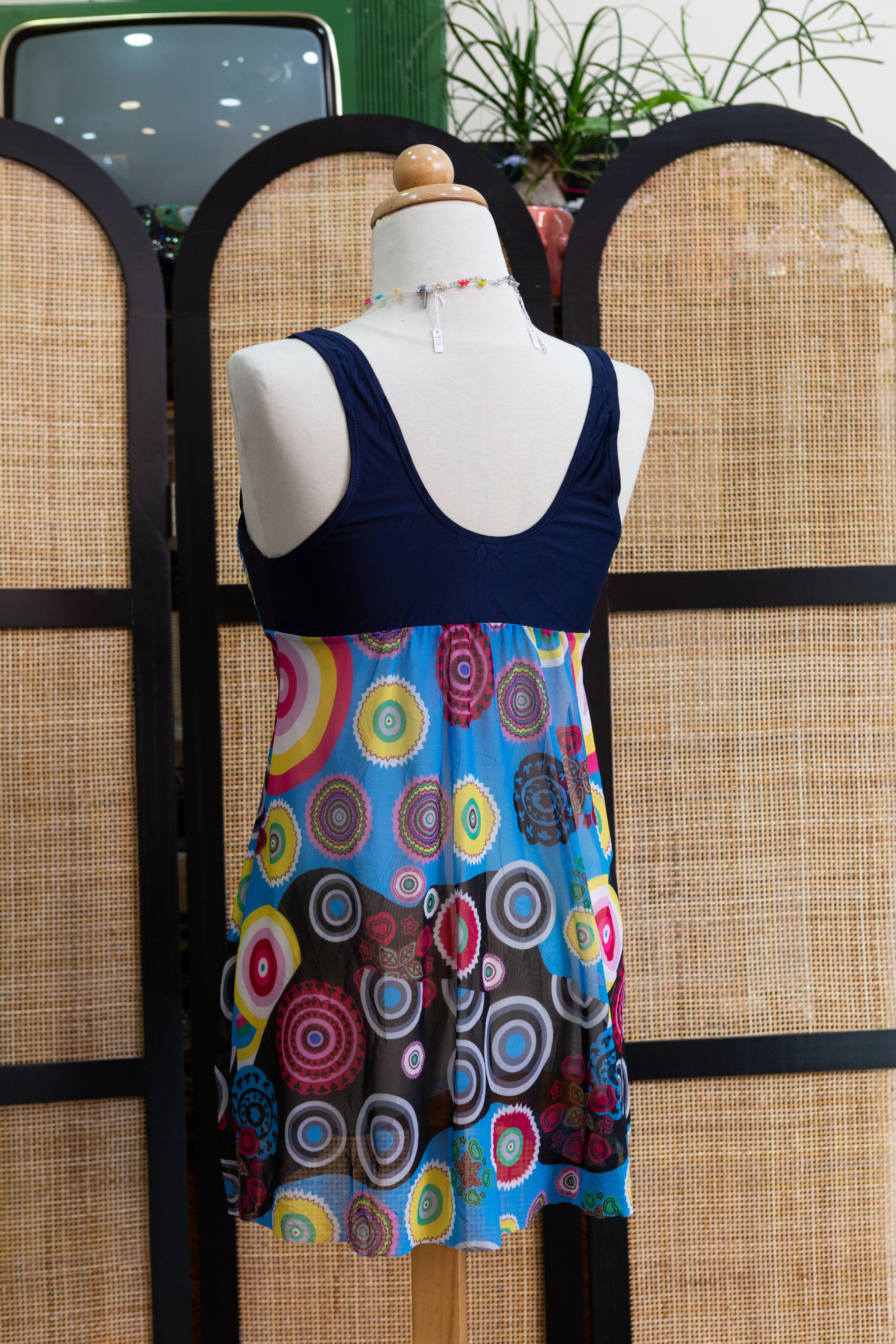 Super cute funky patterned dress (semi see-through)