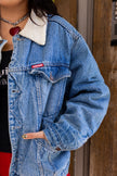 Vintage Americanino sherpa denim jacket