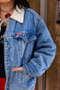 Vintage Americanino sherpa denim jacket