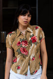 Vintage 90s Rose Print shirt