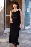 Stunning maxi MOTIVI black slip dress with sequin details