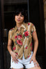Vintage 90s Rose Print shirt