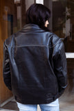 Vintage leather motorcycle jacket (XL)
