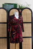 Super hot vintage mesh abstract patterned dress