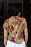 Vintage 90s Rose Print shirt