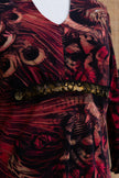 Super hot vintage mesh abstract patterned dress