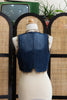 Super cool cropped denim vest with faux fur lining