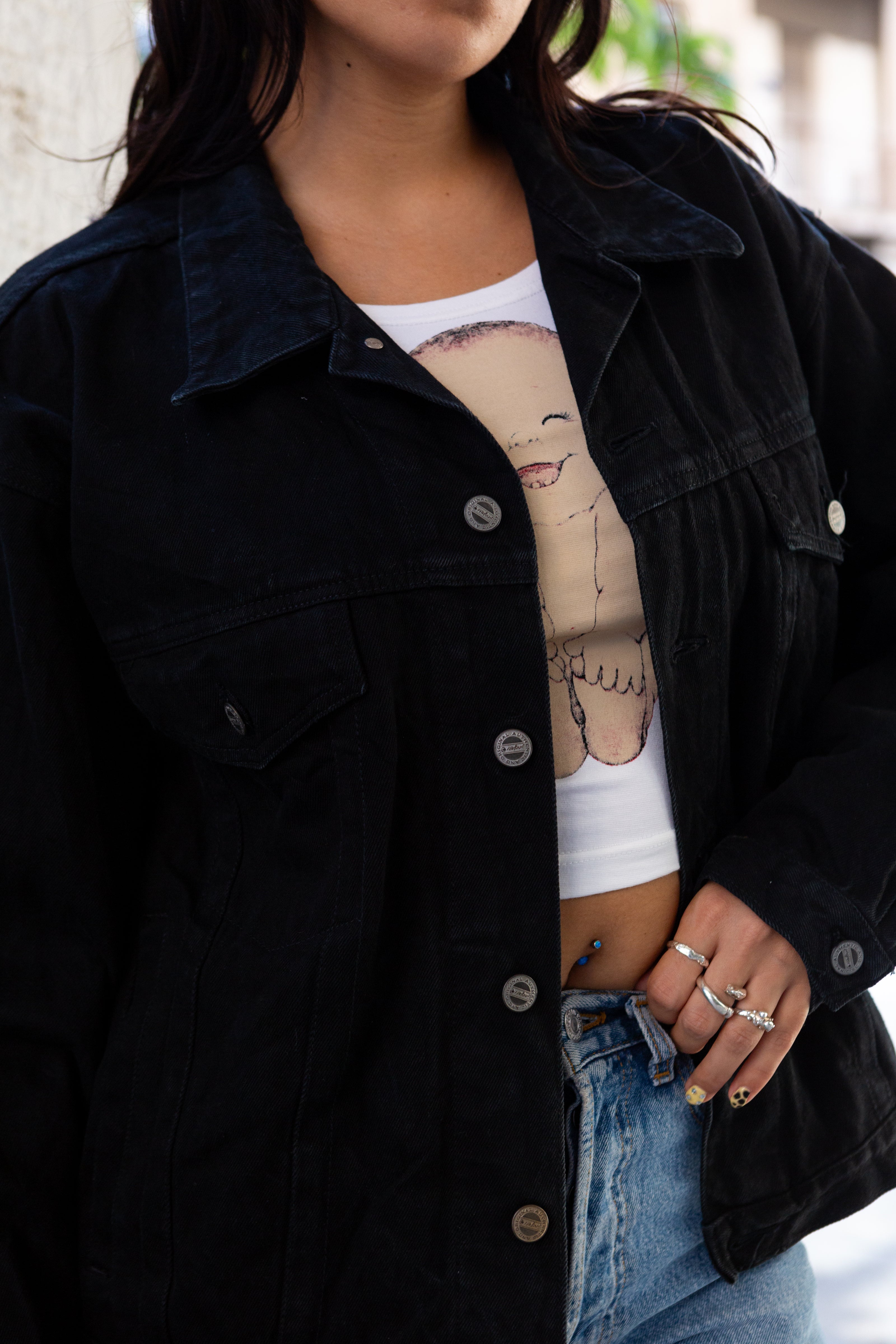 Jinglers black jean jacket