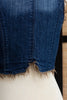 Super cool cropped denim vest with faux fur lining