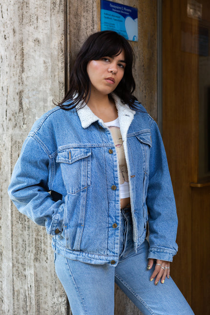 Quarry jean jacket with fur lining