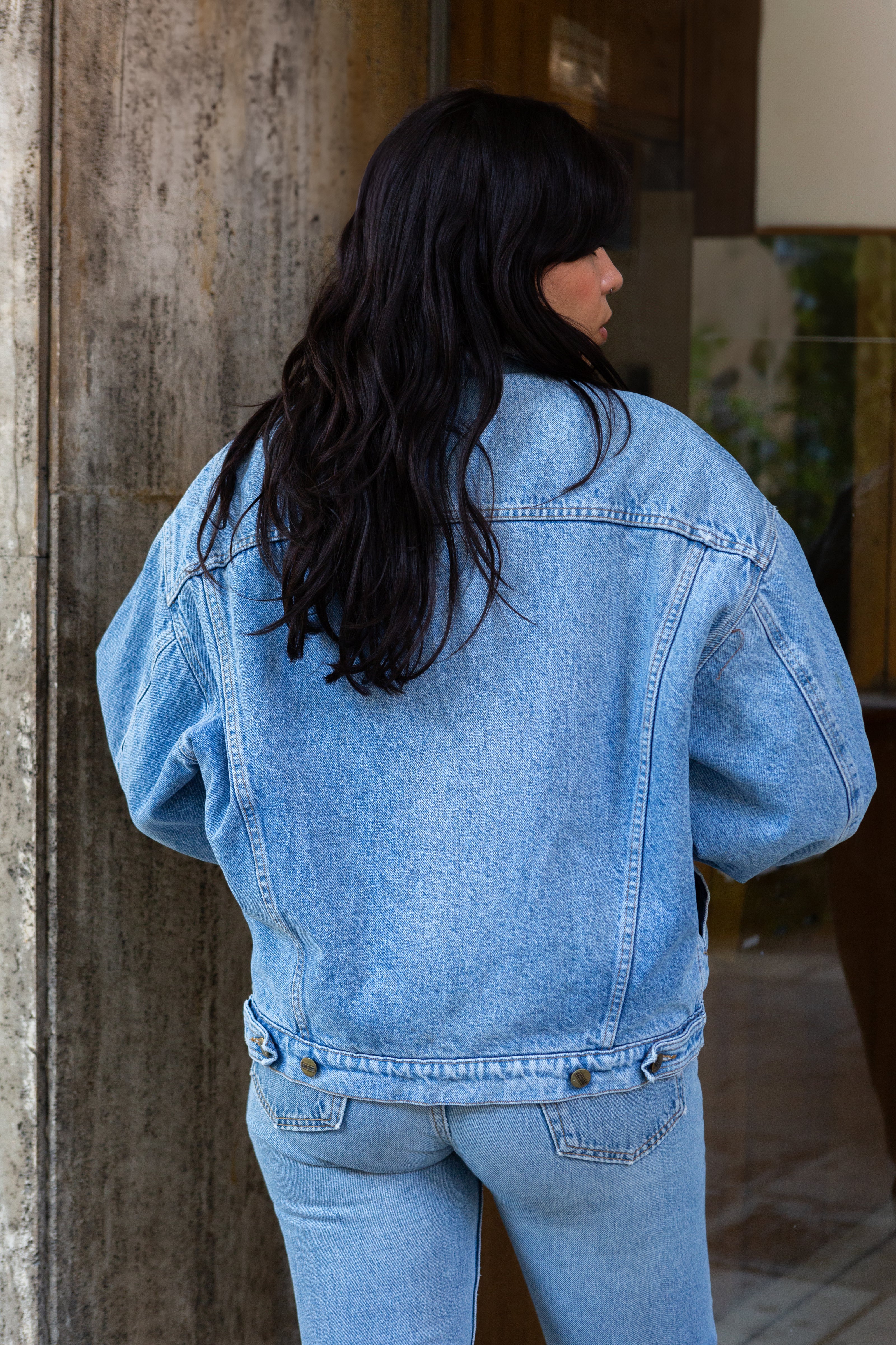 Quarry jean jacket with fur lining