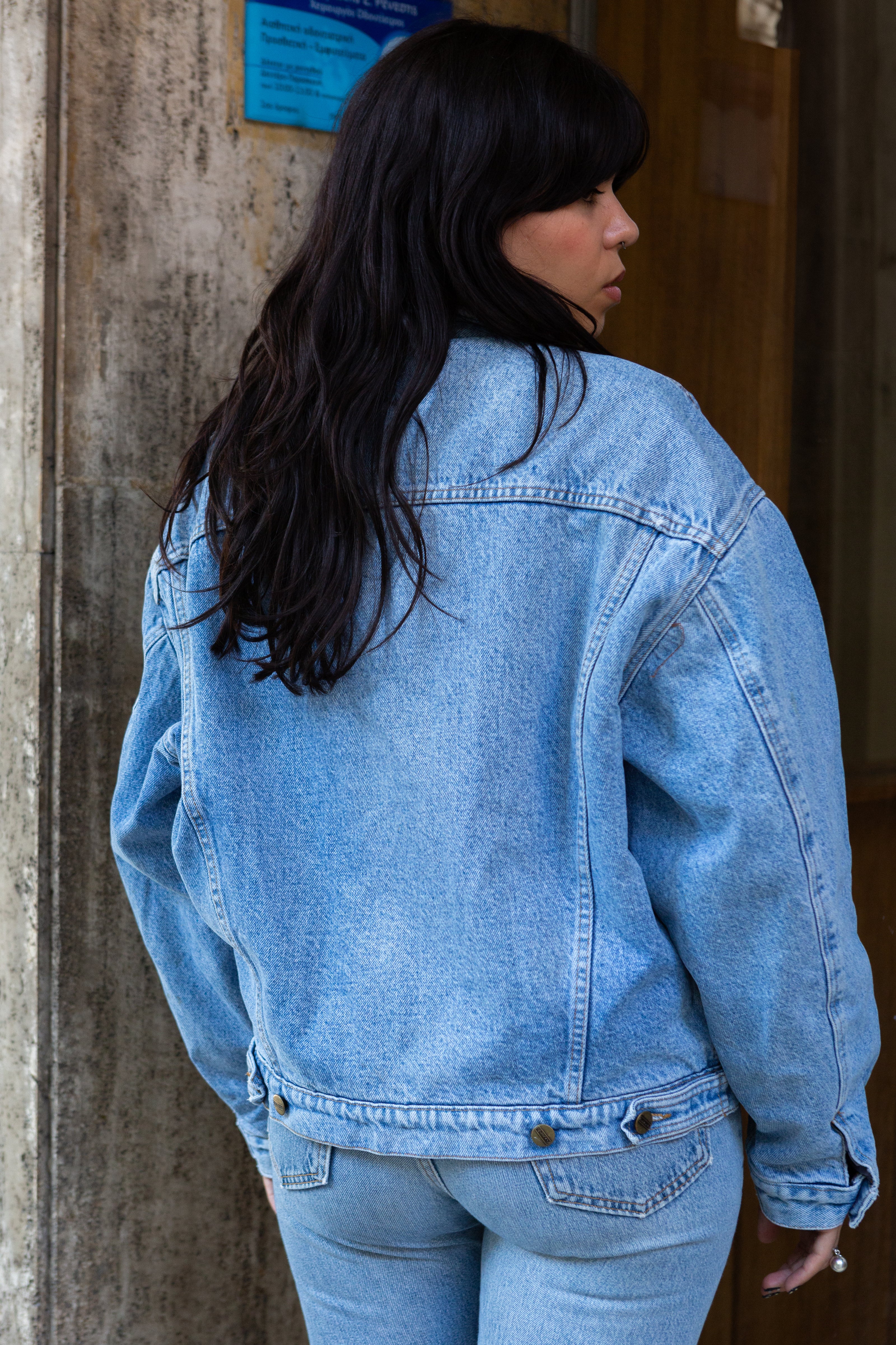 Quarry jean jacket with fur lining