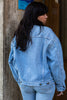Quarry jean jacket with fur lining