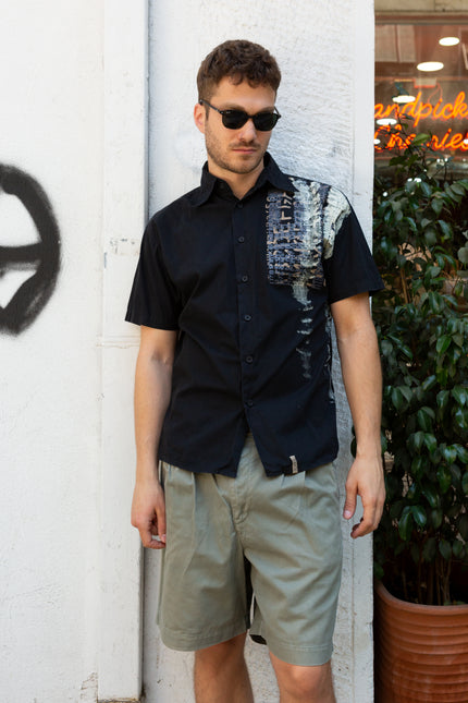 Vintage Men’s abstract print shirt