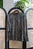Vintage patterned shirt with puff sleeves