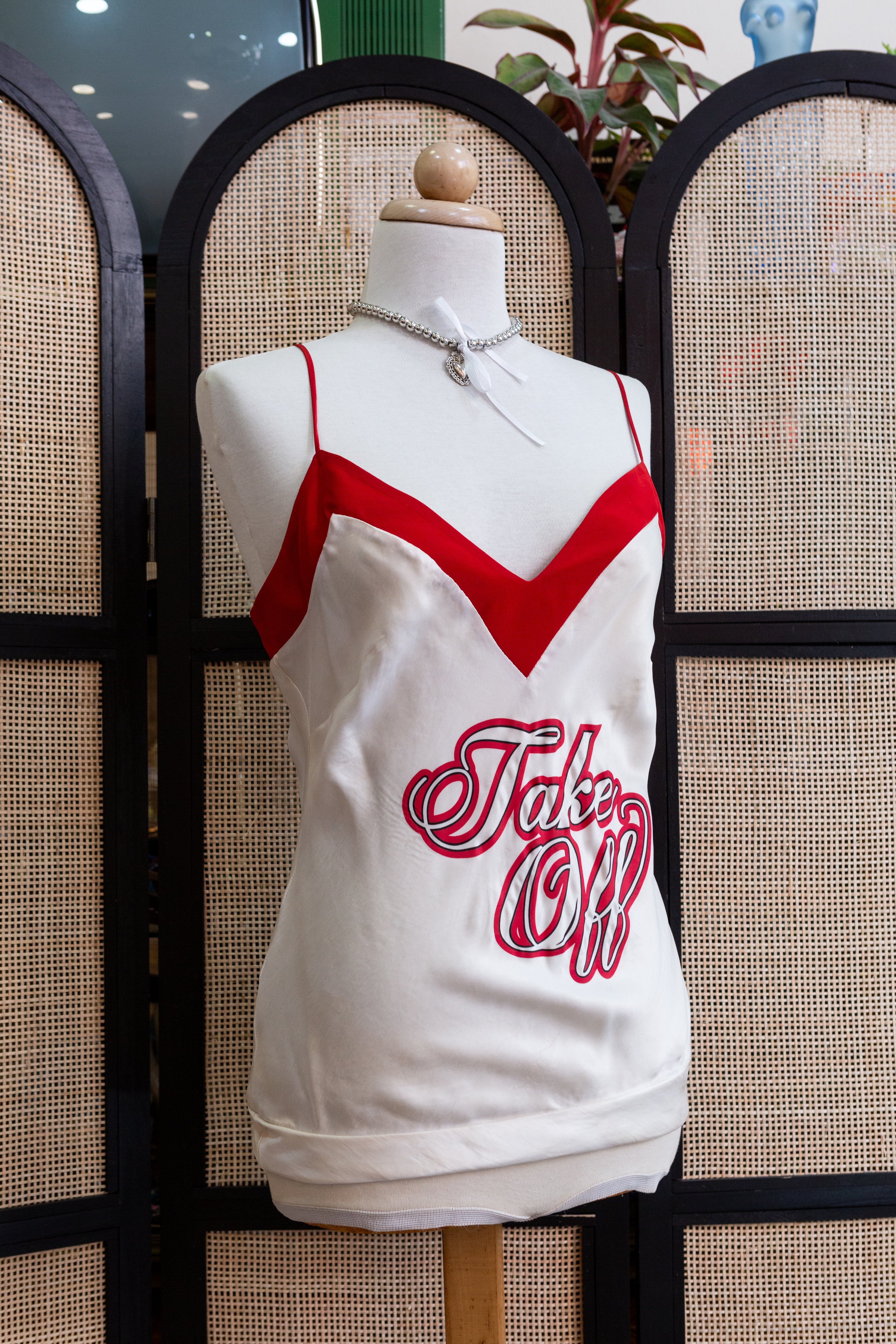 Vintage deadstock Cinema 100% silk top