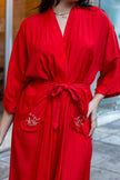 Beautiful viscose asian robe with embroidery on the back