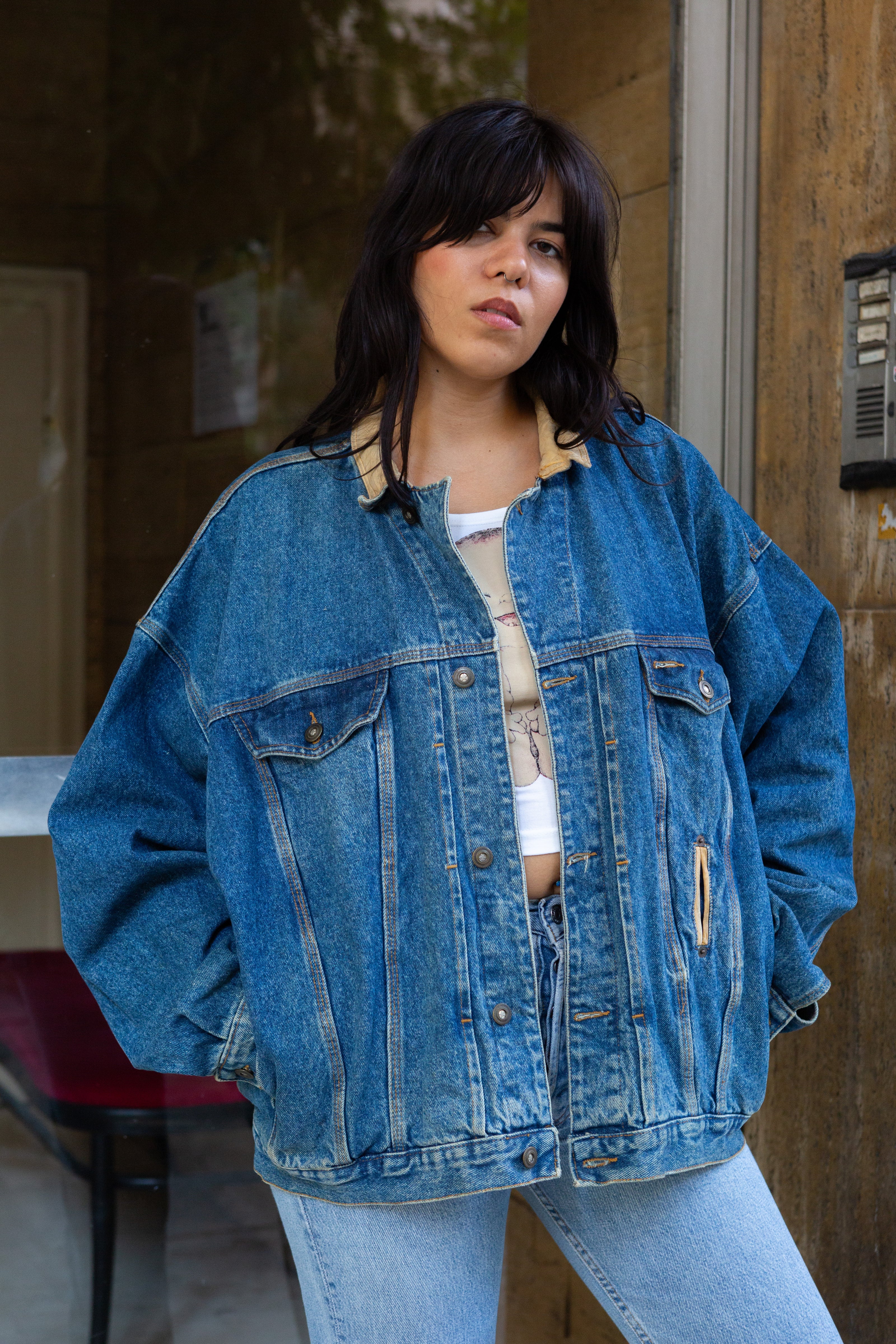 Amazing oversized jean jacket