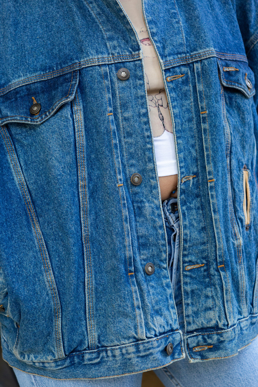 Amazing oversized jean jacket