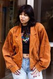 Vintage suede oversized jacket (M)