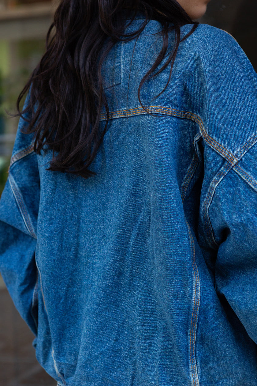 Amazing oversized jean jacket