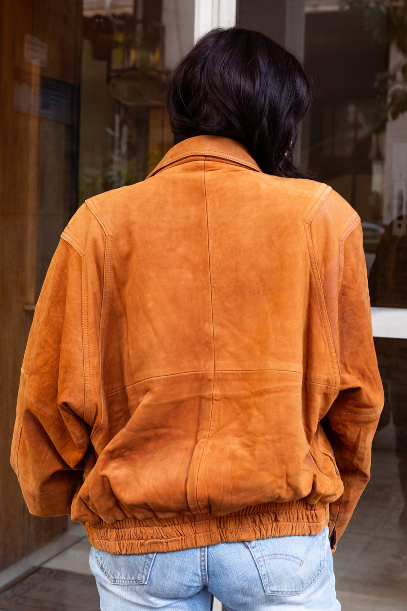 Vintage suede oversized jacket (M)