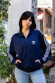 Adidas dark blue zip up jacket