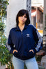 Adidas dark blue zip up jacket