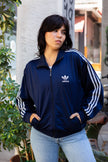 Adidas dark blue zip up jacket