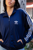 Adidas dark blue zip up jacket