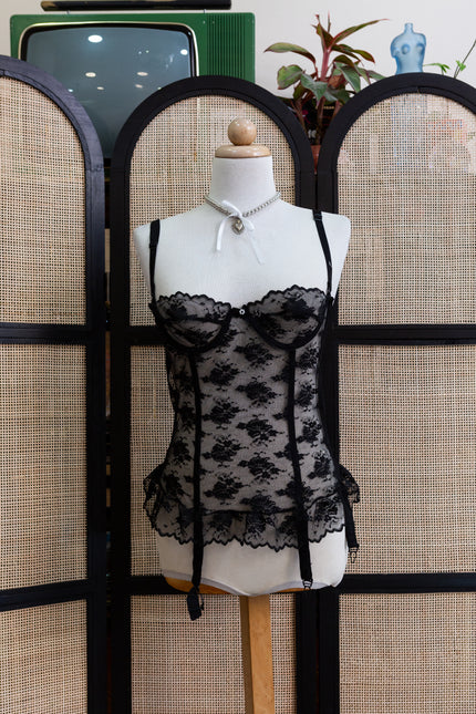 Lacy lingerie corset top