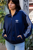 Adidas dark blue zip up jacket