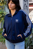 Adidas dark blue zip up jacket
