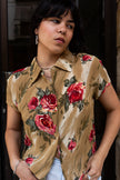 Vintage 90s Rose Print shirt