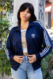 Adidas dark blue zip up jacket