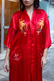 Stunnung 100% silk hand embroidered chinese dragon robe (belt missing)