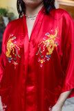 Stunnung 100% silk hand embroidered chinese dragon robe (belt missing)