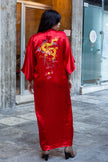 Stunnung 100% silk hand embroidered chinese dragon robe (belt missing)