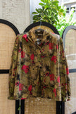 Bold Vintage Abstract Floral Print with shoulder pads